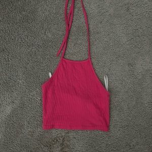 Pink halter top